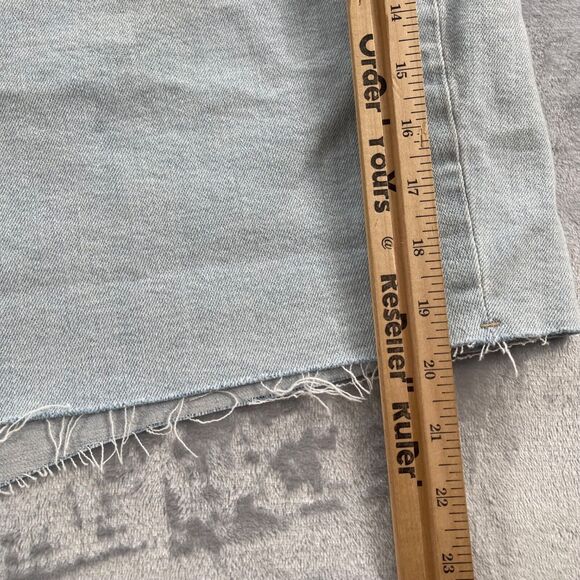 Old Navy Shorts Womens Plus 30 Light Wash OG Straight High Rise Button Fly - Picture 10 of 15